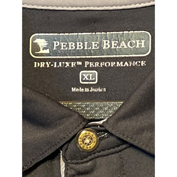Pebble Beach Black Short Sleeve Polo Shirt Size XL - Picture 8 of 9